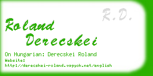 roland derecskei business card